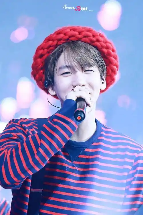 exo边伯贤笑颜好看