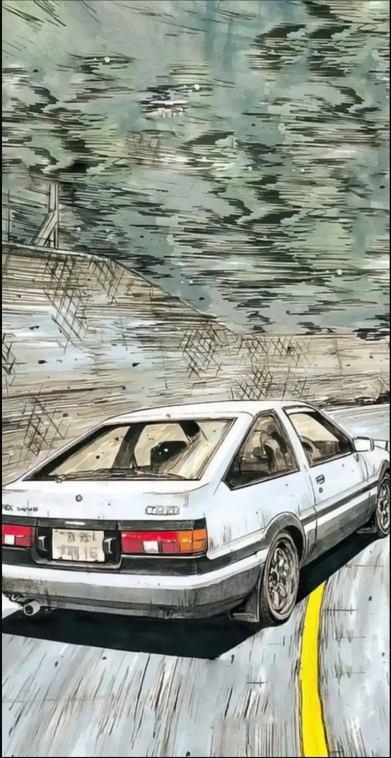 头文字d 壁纸系列(4)#jdm  #头文字d  #藤原拓海 - 抖音