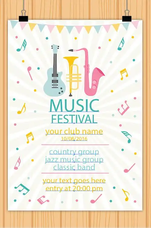 可爱的音乐节的海报图片