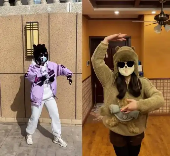 其实在"可爱屁"粉丝量600万时,也曾进行过一次没戴