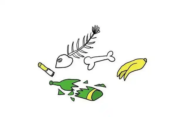 果壳垃圾简笔画