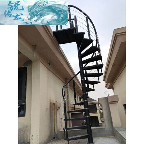 楼梯室外楼户外楼梯旋转楼梯阳台楼梯加厚防滑板铁踏步楼梯产品 厚度