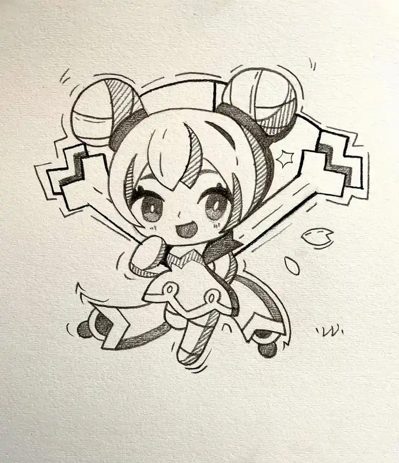 手绘 #画画 #王者荣耀 #卡通人物 # - 抖音