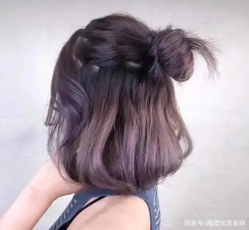 半扎发型丸子头如此减龄的发型你值得拥有