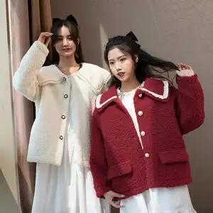 小棉袄女短款中长款mlb羊羔绒外套闺蜜装2人姐妹装女士妮子时尚潮