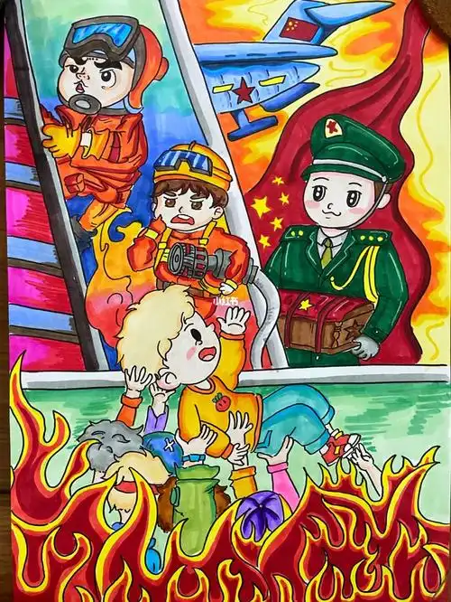 人民英雄主题画