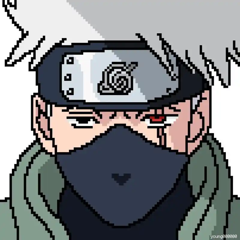 "吃我一记雷切"#火影忍者 #卡卡西 #像素头像 - 抖音