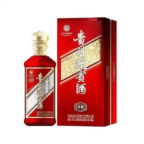 贵州迎宾酒 贵州迎宾红淡雅喜宴商务53度酱香6瓶一箱贵州迎宾酒