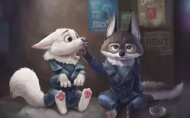 [动态壁纸]动物城的两只狼