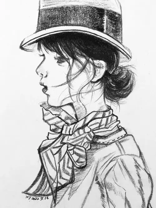 临摹多了,画得速度和效果都有了变化#画画  #素描  #素描头像