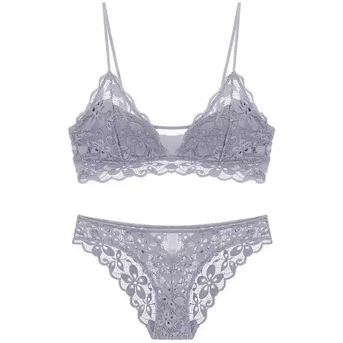 蕾丝文胸罩套装 秘密舒适女性感薄款 抹胸内衣 欧美无钢圈法式 女人优