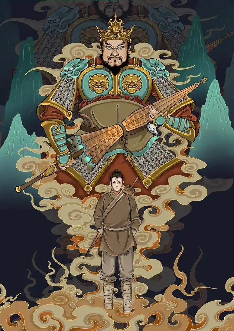 四天王.#传统文化#原创#四大天王 #道系青年 #国风插画 - 抖音