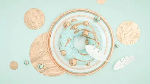 c4d 莫兰迪色系元素的构想