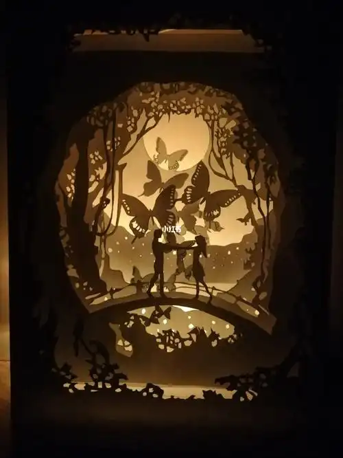 动手做了一个纸雕灯#纸雕  #纸雕灯  #我的手工日常  #立体纸雕  #光