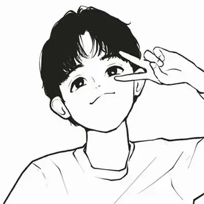 简约耐看的独一无二手绘情侣头像