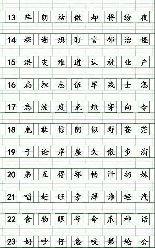 部编版二年级上册语文生字注音