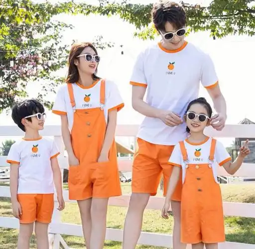 一家子四口系列亲子装