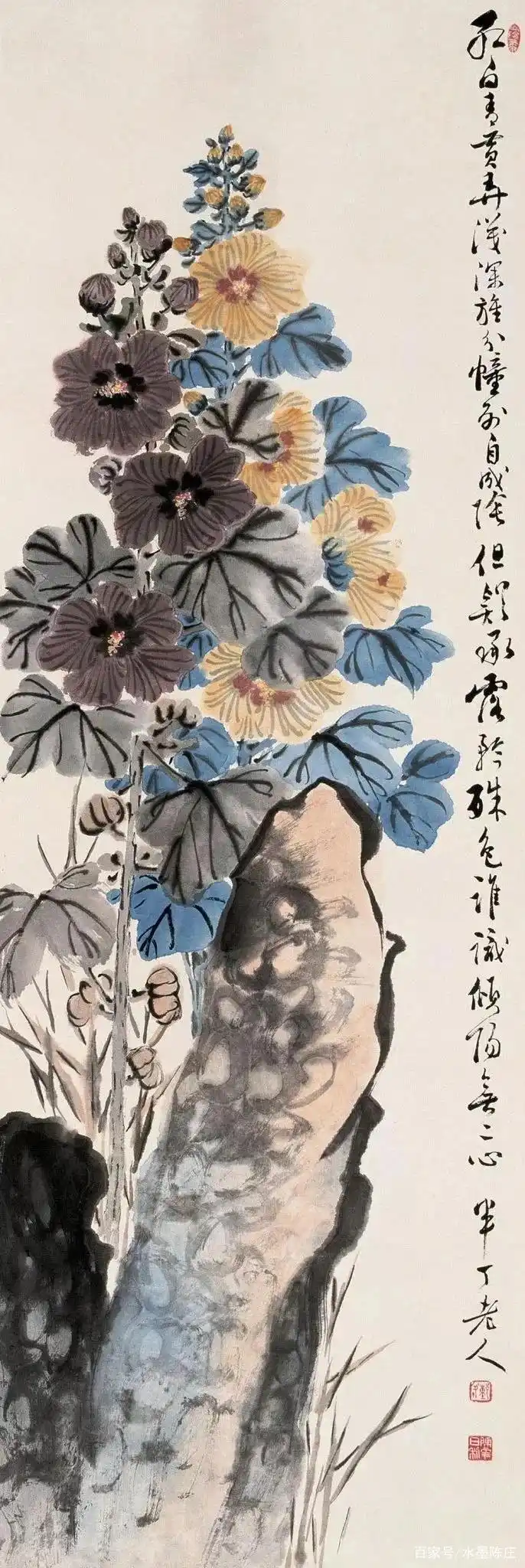 画学中发奋图强的典范|陈半丁花鸟画