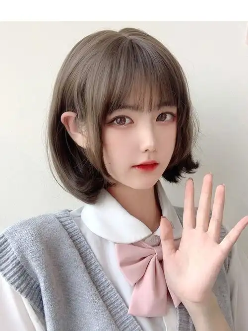 actual self假发短发女夏季 波波头发型女生日常bobo整顶假毛网红