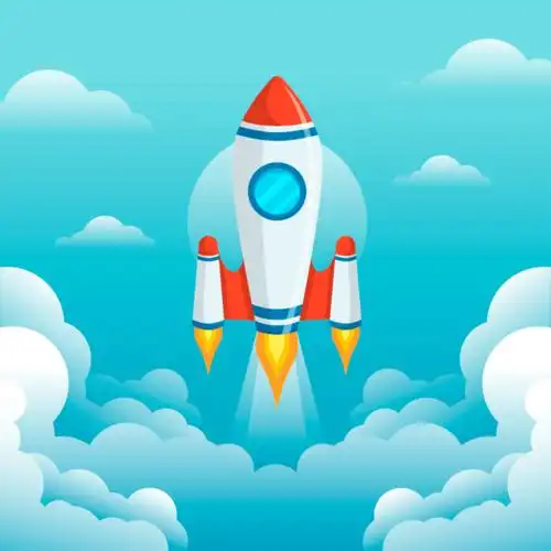 可爱的火箭矢量素材epsai