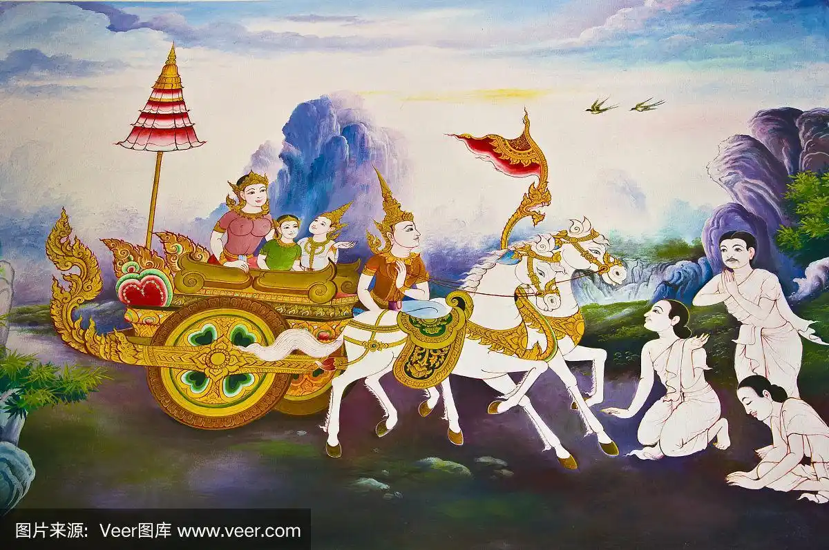 传统的泰国绘画艺术.