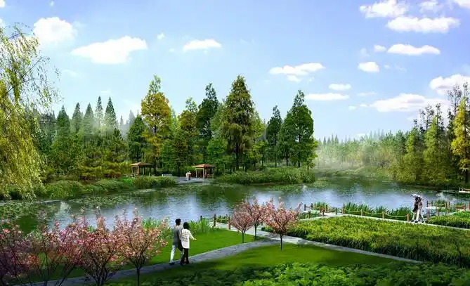 临水景观效果图