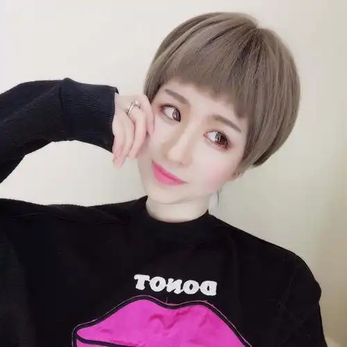 品秀假发狗啃刘海假发女短发bobo头修脸蓬松自然逼真韩国甜美可爱