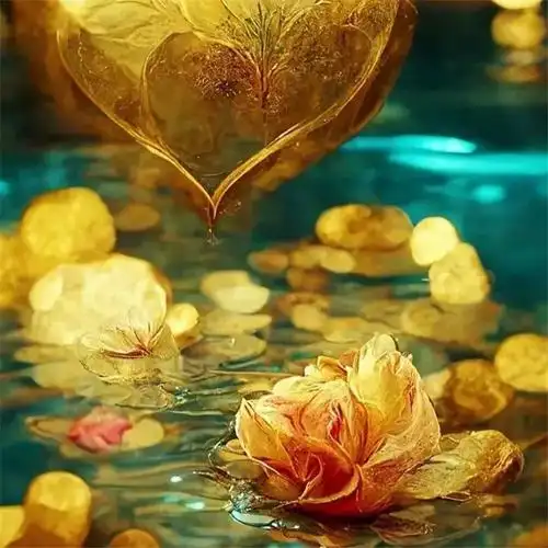 金色莲花好运头像