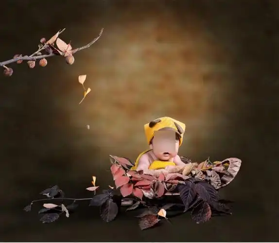 高清影楼摄影百天宝宝3d抠图前景模板平面广告素材免费下载(图片编号