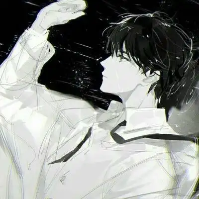 漫画头像男生帅气冷漠黑白气场征服一切