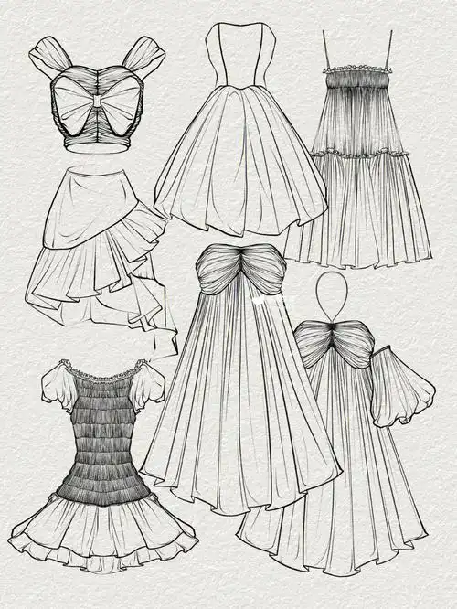 服装设计手绘仙女裙的设计
