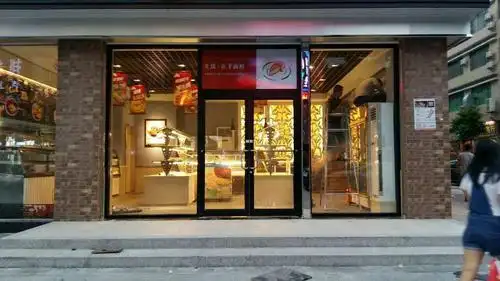 蛋糕店铝合金门新款黑色蛋糕店门头