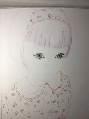 彩铅——大眼睛女孩