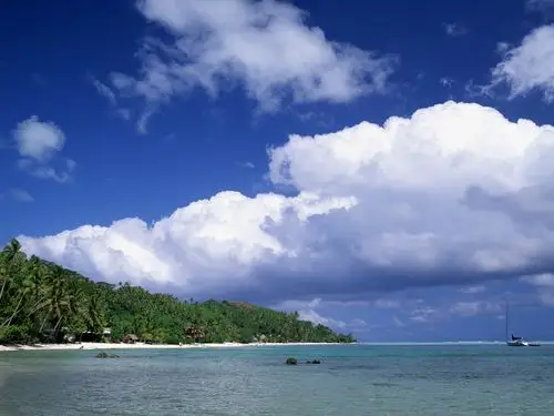 舒服蔚蓝色大海风景壁纸