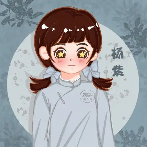 手绘头像民国小猴紫杨紫