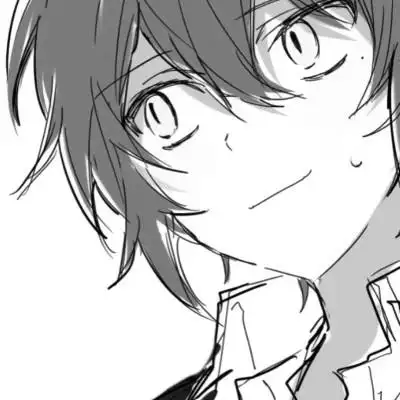 人物头像男生动漫高清黑白