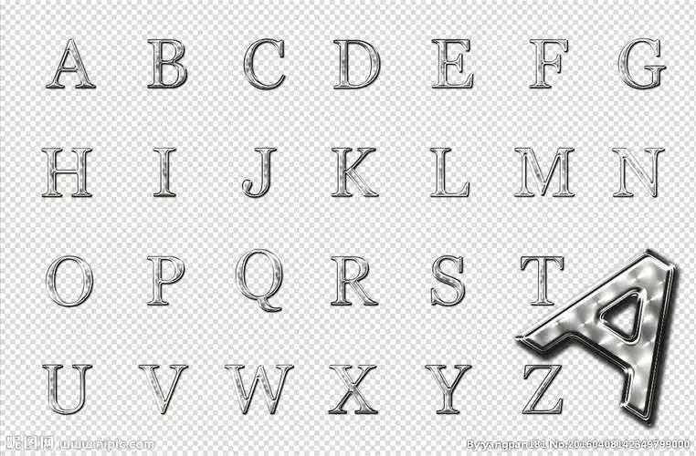 金属字母图片