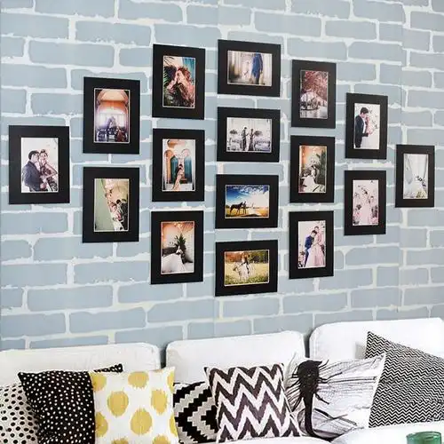 创意厚纸照片墙 宿舍相框墙现代简约装饰挂墙组合照片墙5寸组合