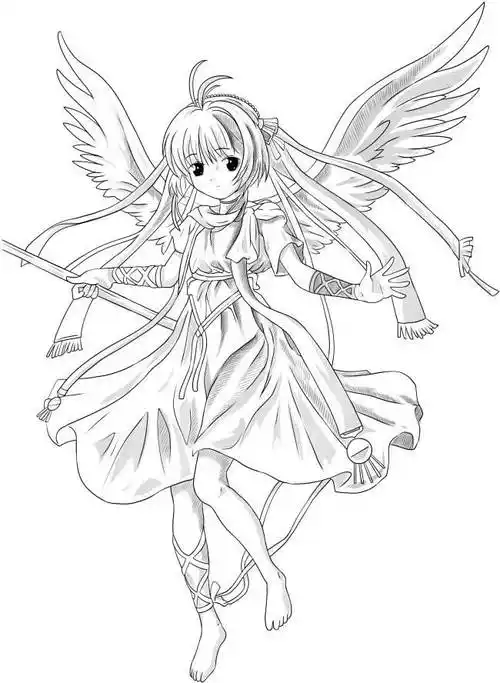 天使简笔画 天使简笔画少女