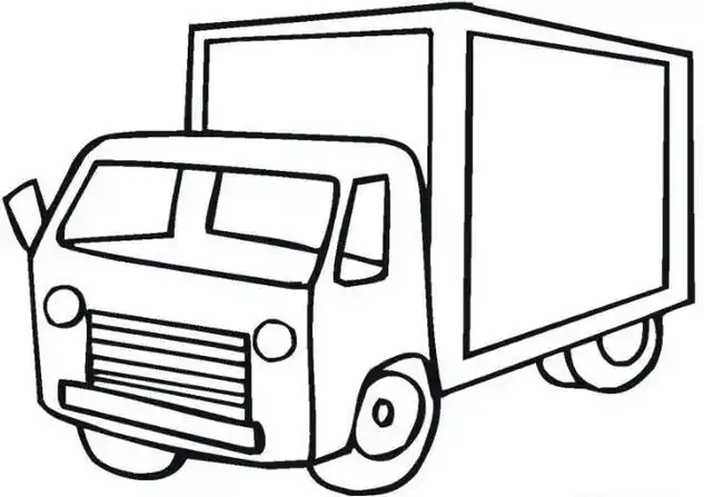 小学生画卡车简笔画图