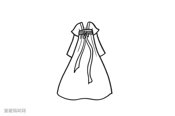 【儿童画作品】古代裙子怎么画 - 元艺考