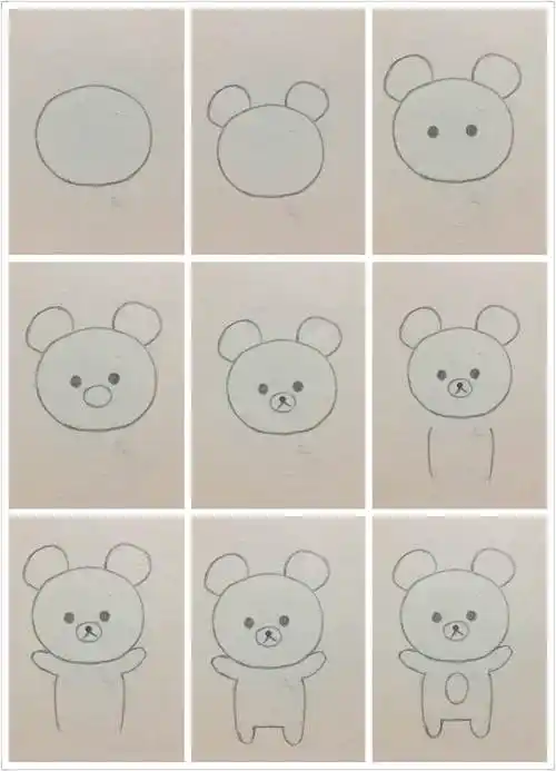 小熊图片简笔画 怎样画小熊简单又好看