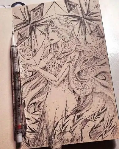 精致的动漫人物线稿作品,喜欢画动漫的收藏起来,超适合