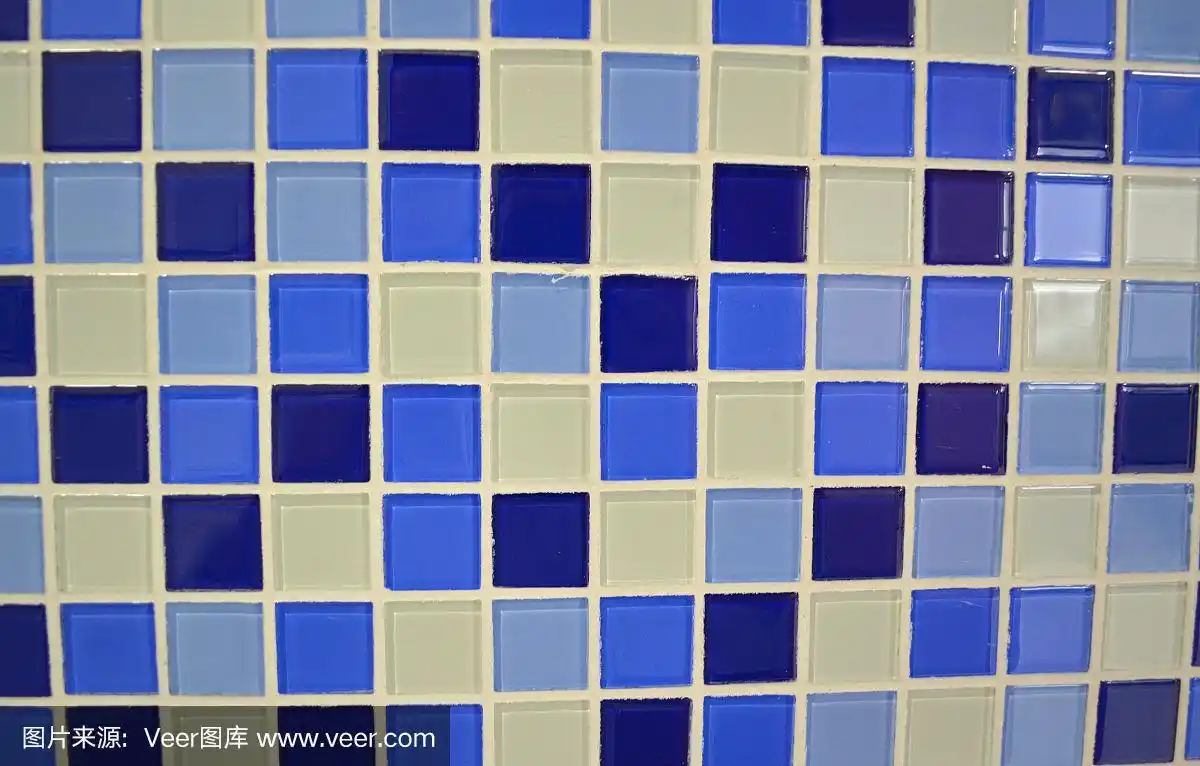 复古蓝色方形图案.