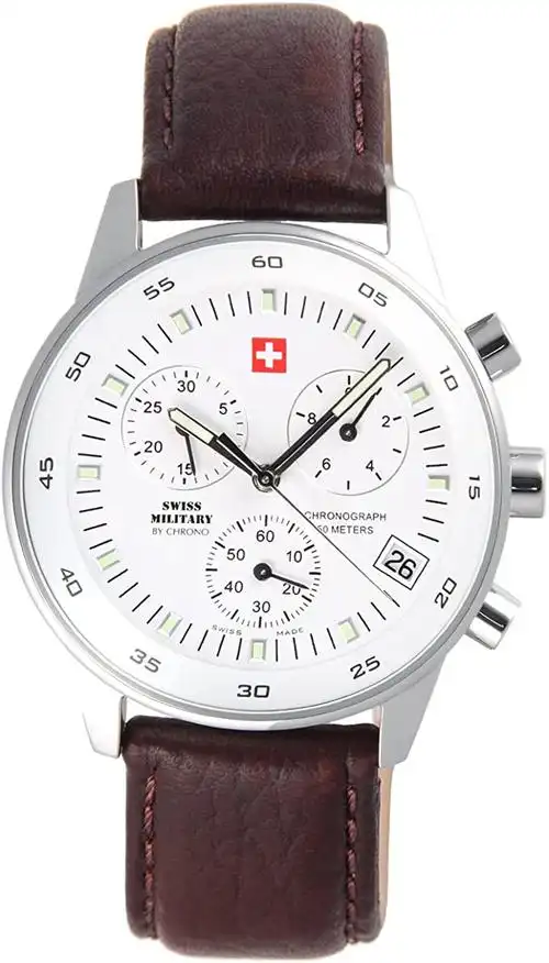 瑞士原装 瑞士军表 商务休闲 科斯莫斯宇宙系列精钢计时男表 17700st