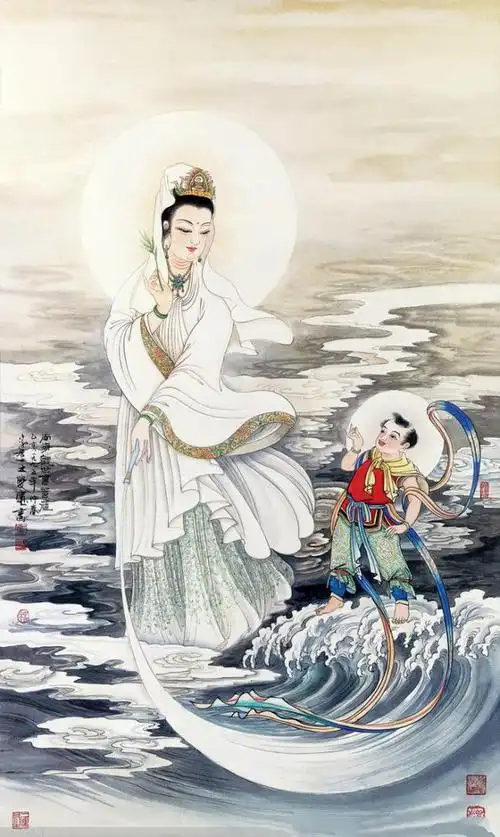 千处祈求千处应苦海常做度人舟灵光菩萨像