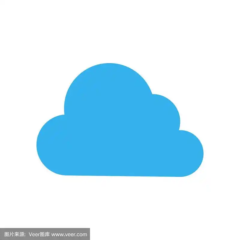 云图标矢量标志和符号孤立在白色背景,云标志的概念