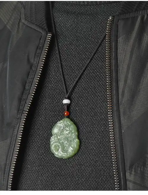 玉等我和田玉祥龙玉吊坠男款玉佩属龙玉牌挂件玉石项链