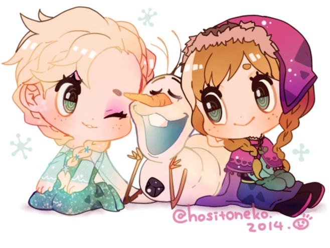 冰雪奇缘动画电影q版图片