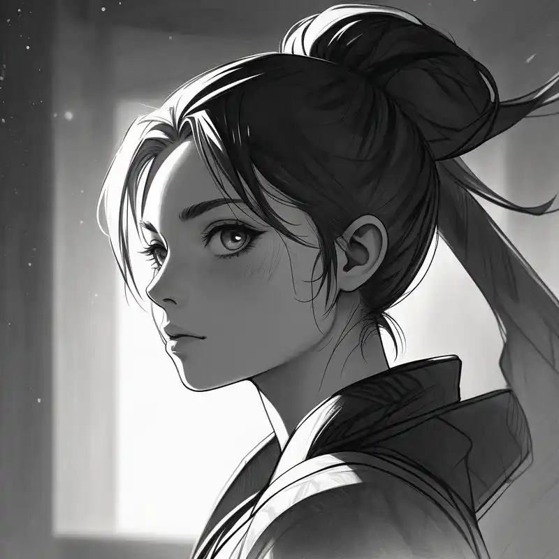 黑白素描头像,狠心绝情冷血风94 黑白素描的头像,展现了一种狠心